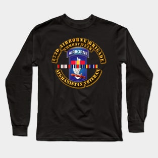 173rd Airborne Brigade w Afghan SVC Ribbons Long Sleeve T-Shirt